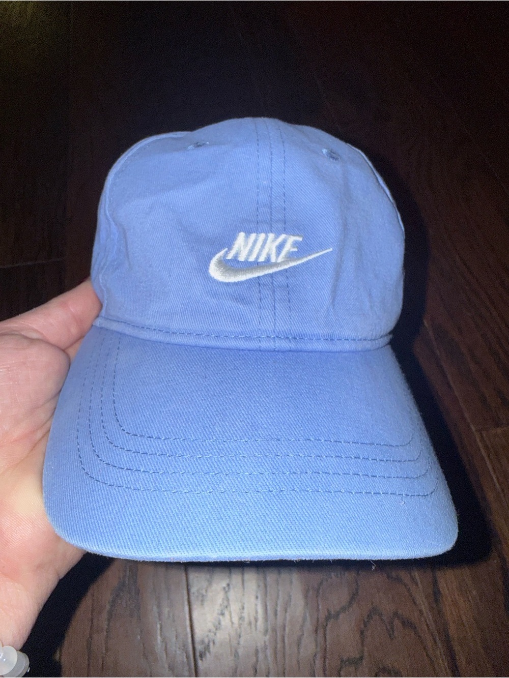 Kids Nike Light Blue Embroidered Swoosh Baseball Cap size 4-7 adjustable